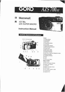 Goko MacroMax AZS 700AF manual. Camera Instructions.